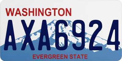 WA license plate AXA6924