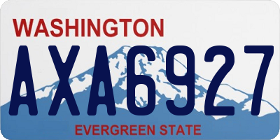 WA license plate AXA6927