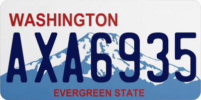 WA license plate AXA6935