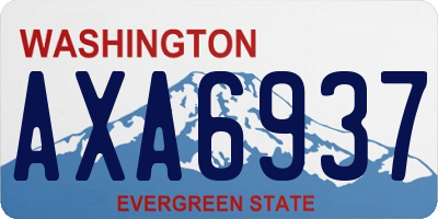 WA license plate AXA6937