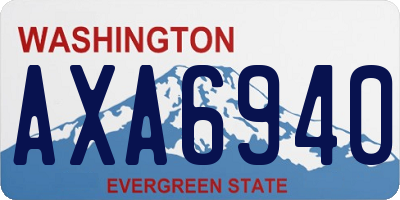 WA license plate AXA6940