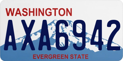 WA license plate AXA6942