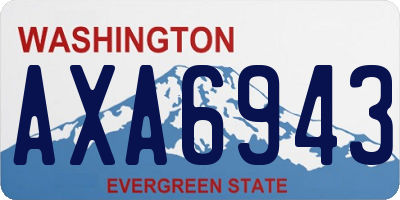 WA license plate AXA6943