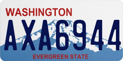 WA license plate AXA6944
