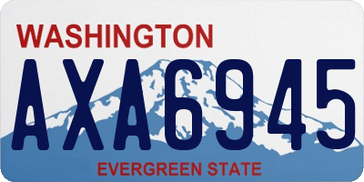 WA license plate AXA6945