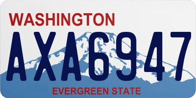 WA license plate AXA6947