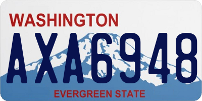 WA license plate AXA6948