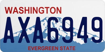 WA license plate AXA6949