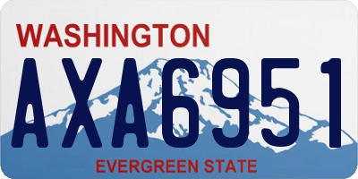 WA license plate AXA6951