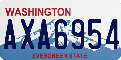 WA license plate AXA6954