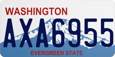 WA license plate AXA6955