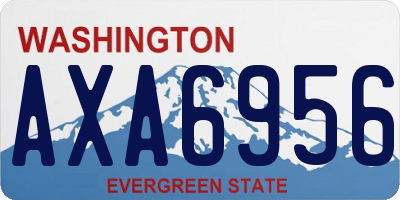 WA license plate AXA6956