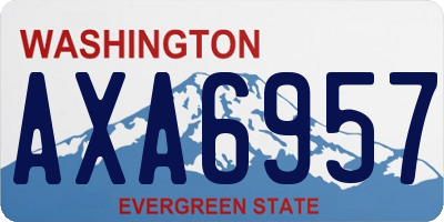 WA license plate AXA6957
