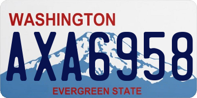 WA license plate AXA6958