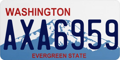 WA license plate AXA6959