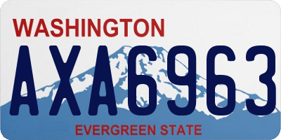 WA license plate AXA6963