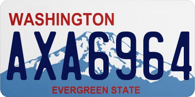 WA license plate AXA6964