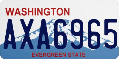 WA license plate AXA6965