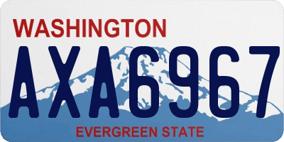 WA license plate AXA6967