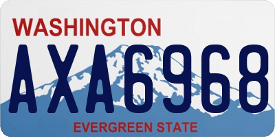 WA license plate AXA6968