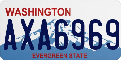 WA license plate AXA6969