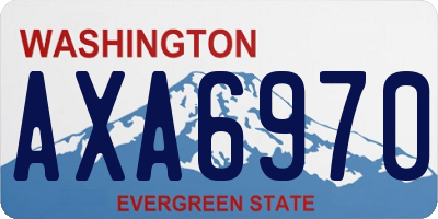 WA license plate AXA6970