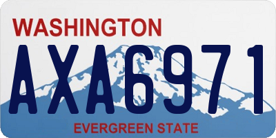 WA license plate AXA6971