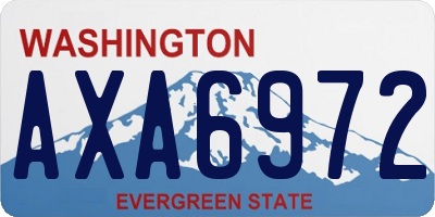WA license plate AXA6972