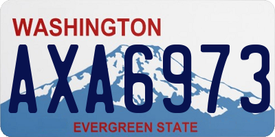 WA license plate AXA6973
