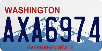 WA license plate AXA6974