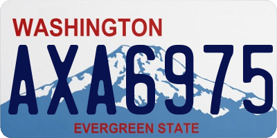 WA license plate AXA6975