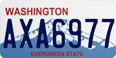 WA license plate AXA6977