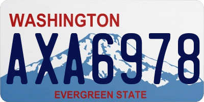 WA license plate AXA6978