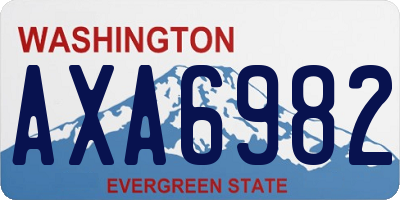 WA license plate AXA6982