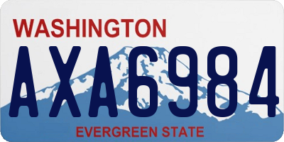 WA license plate AXA6984