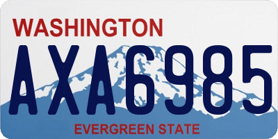 WA license plate AXA6985