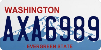 WA license plate AXA6989