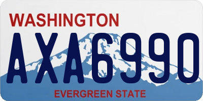 WA license plate AXA6990