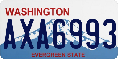 WA license plate AXA6993