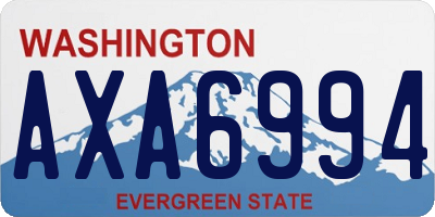 WA license plate AXA6994