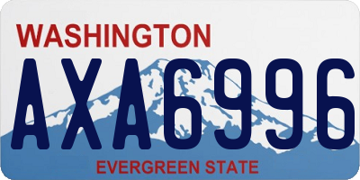 WA license plate AXA6996