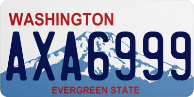 WA license plate AXA6999