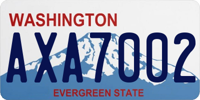 WA license plate AXA7002