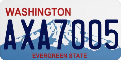 WA license plate AXA7005