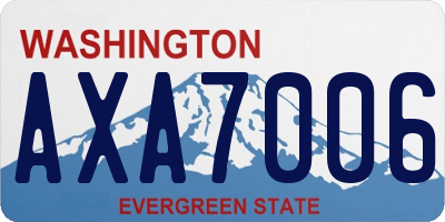 WA license plate AXA7006