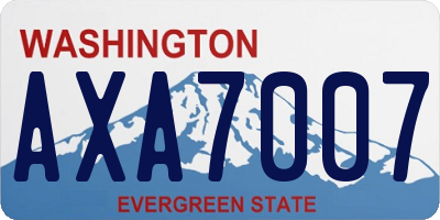WA license plate AXA7007