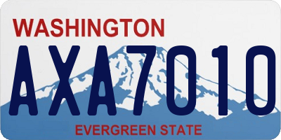 WA license plate AXA7010