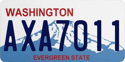 WA license plate AXA7011