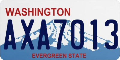 WA license plate AXA7013