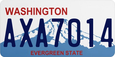 WA license plate AXA7014
